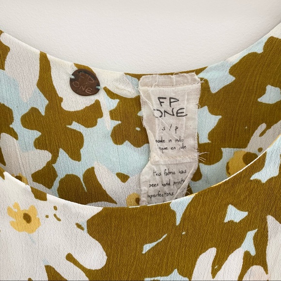 Free People One Lucina boho floral mini Dress size small - Picture 10 of 11